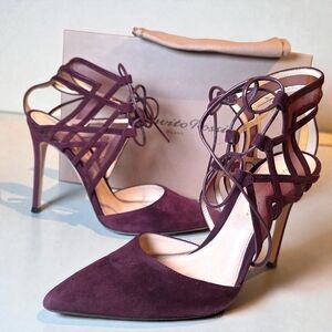 Gianvito Rossi Womens Heels Shoes Adria Pointy D'orsay Size 37 Full Inclusion